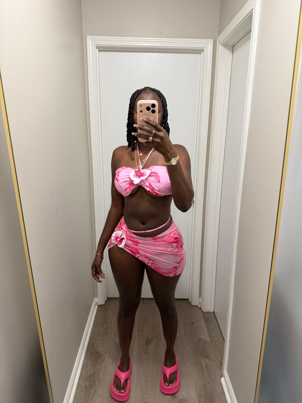 Pink Paradise 3pc set- Pink/White combo