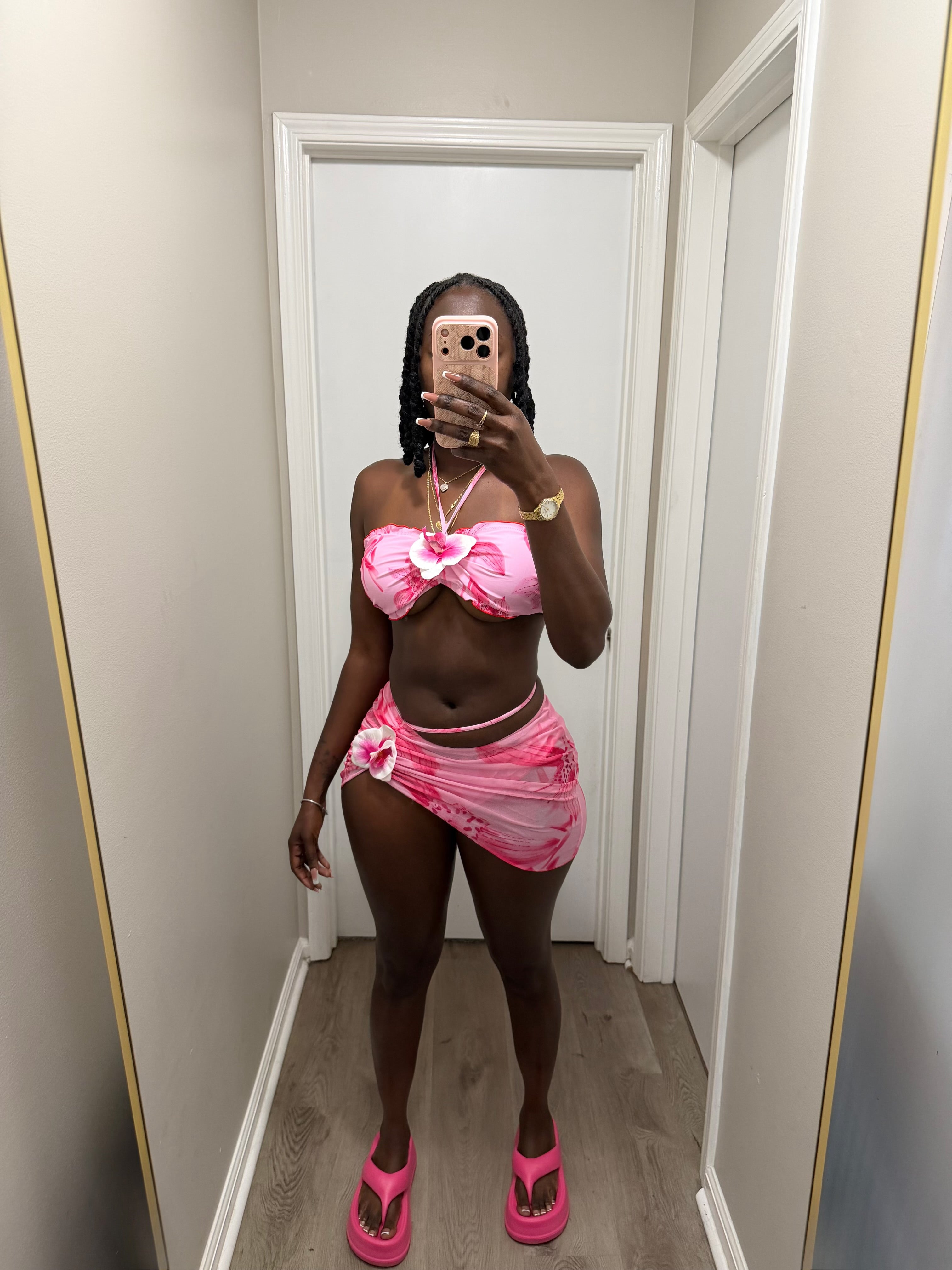 Pink Paradise 3pc set- Pink/White combo