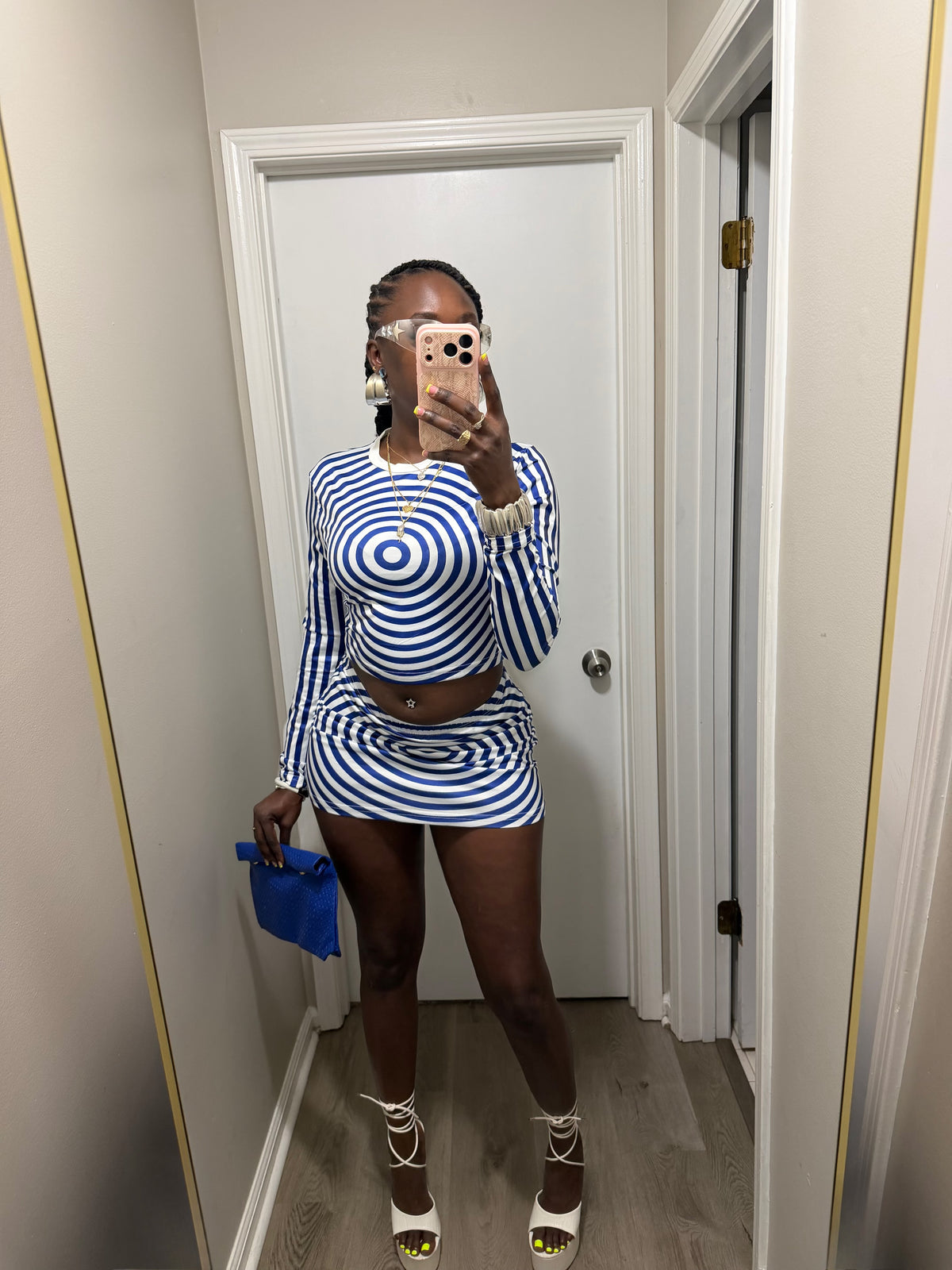 Blue Hypnotic Set - Blue/White combo