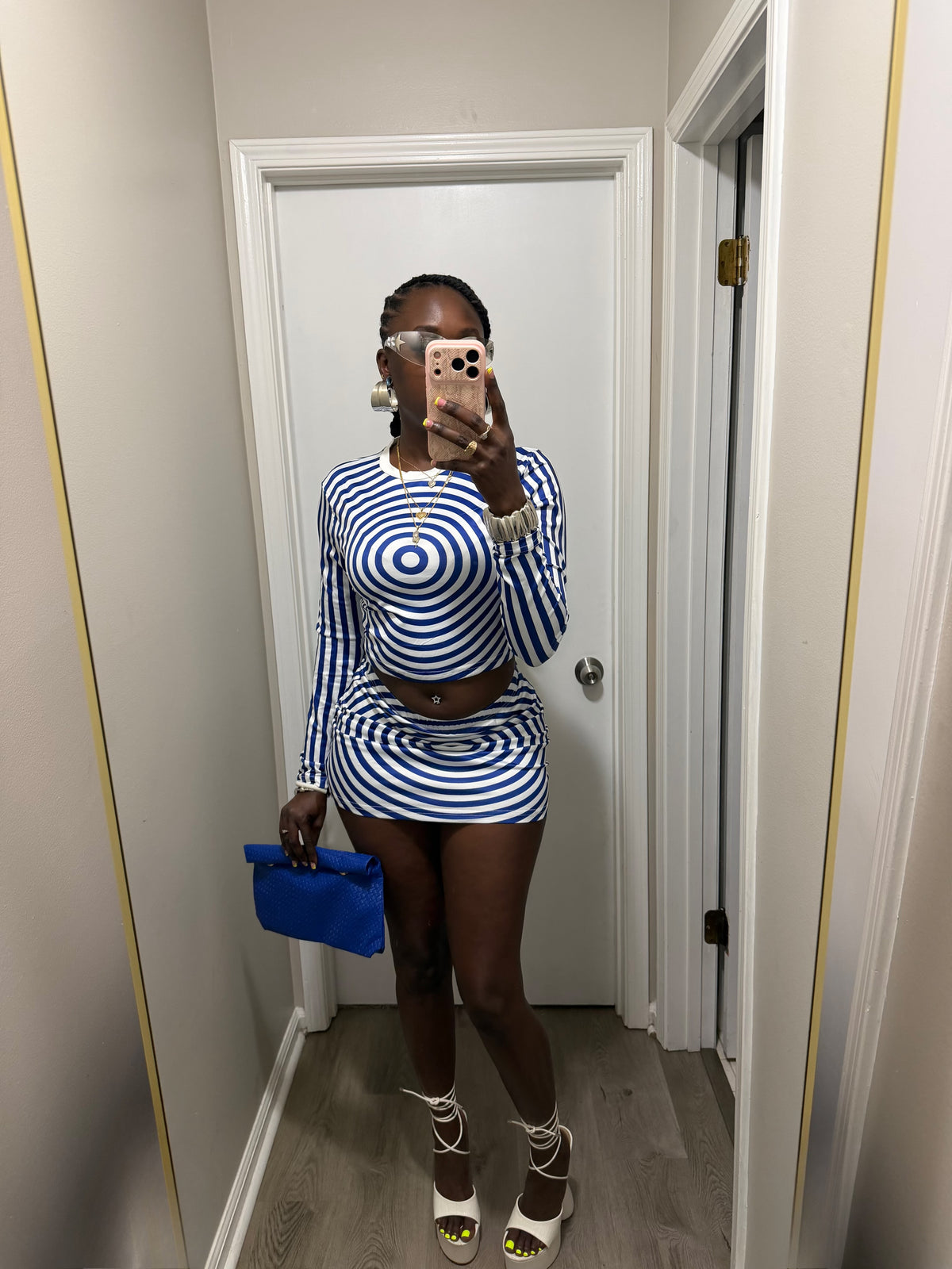 Blue Hypnotic Set - Blue/White combo