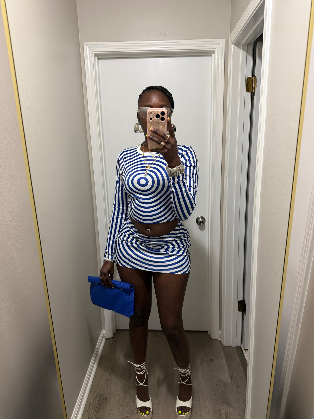 Blue Hypnotic Set - Blue/White combo