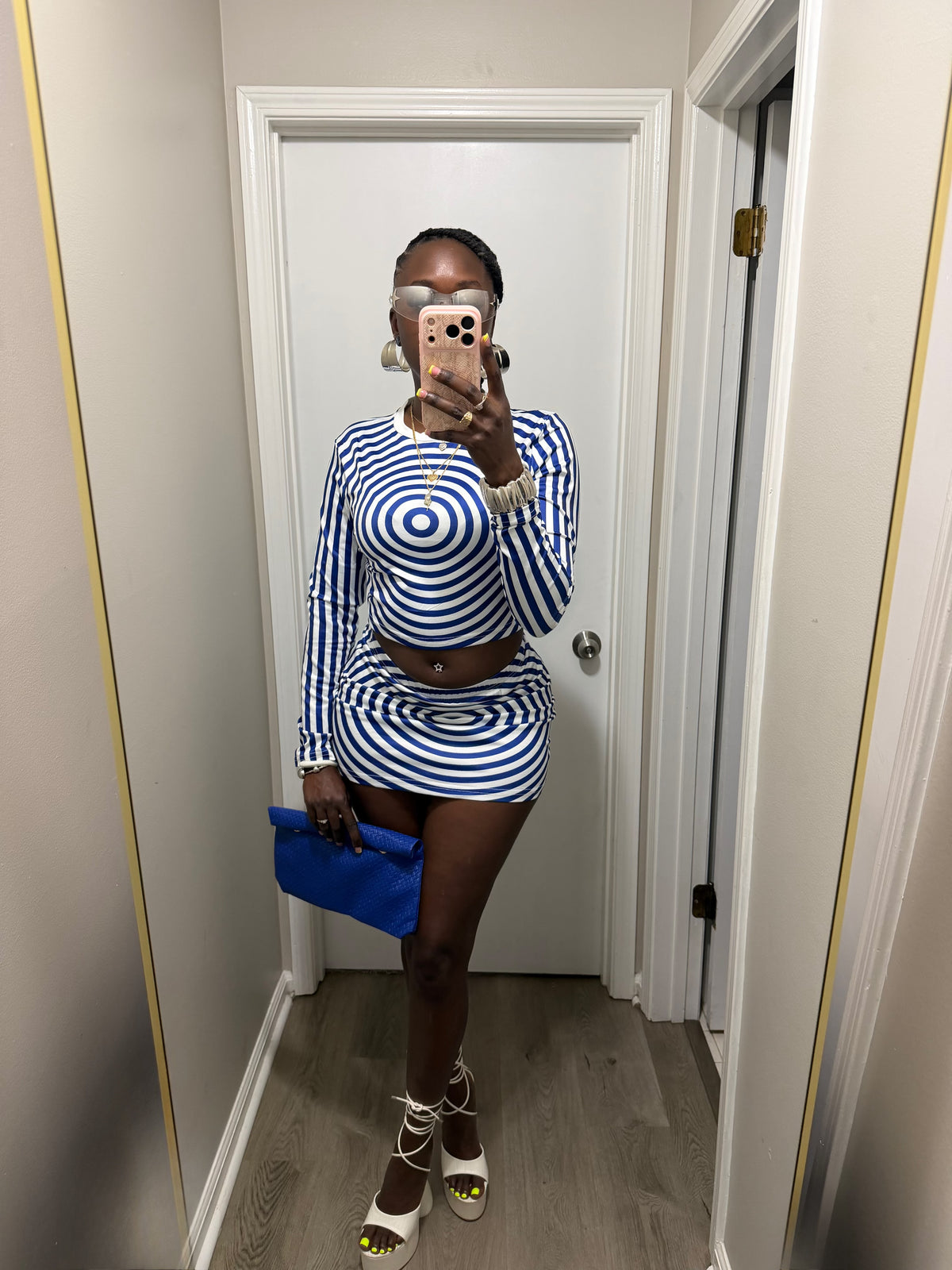 Blue Hypnotic Set - Blue/White combo