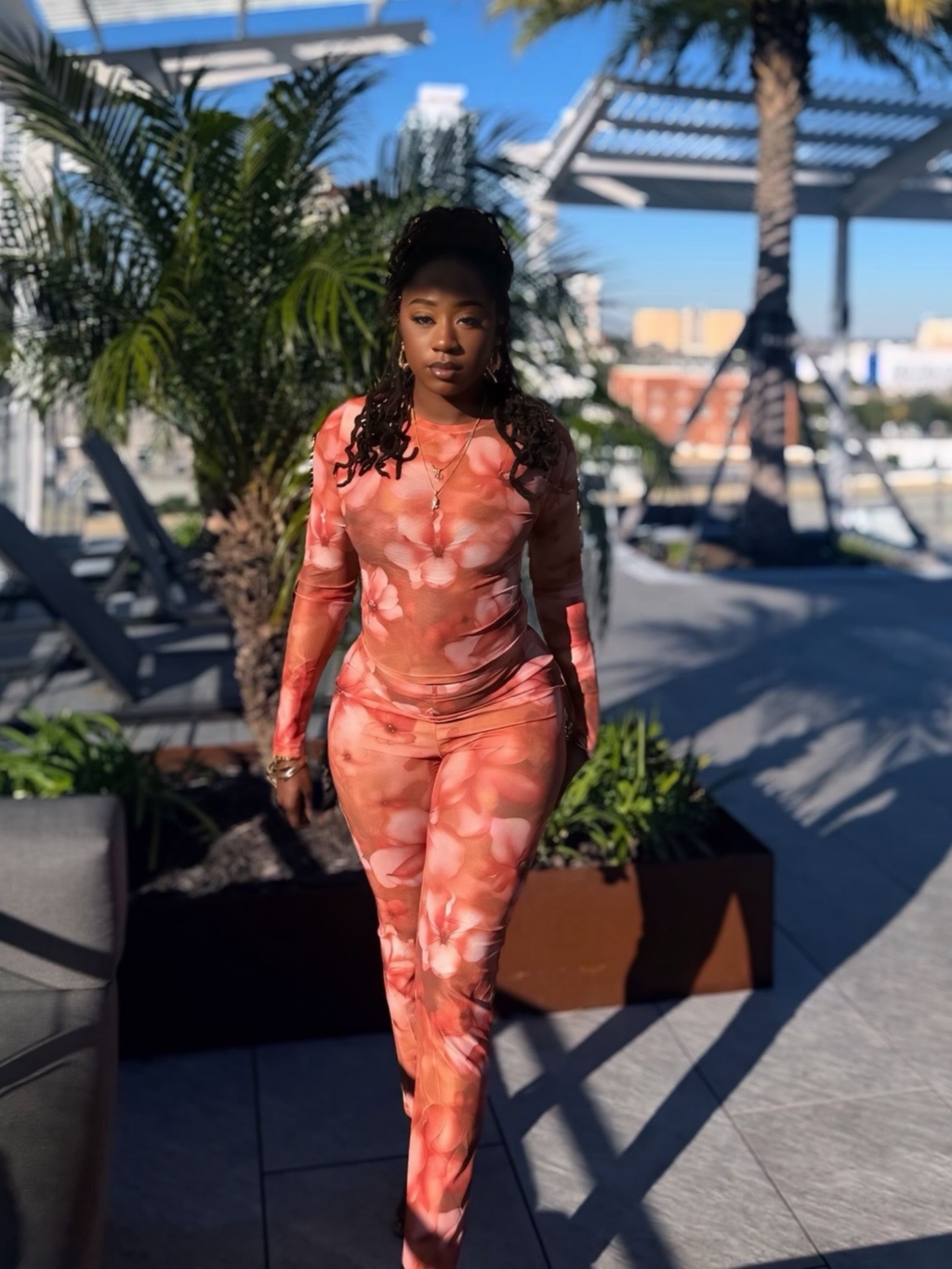 Worth Your While - Floral Pant Set